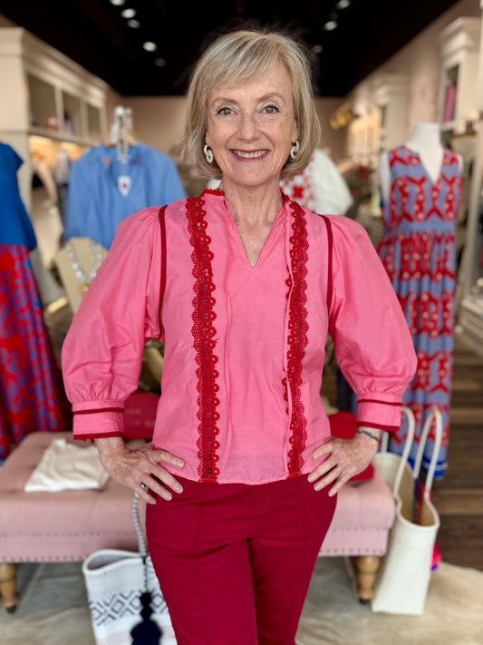 Emily Lovelock Anya Blouse Thrift Pink