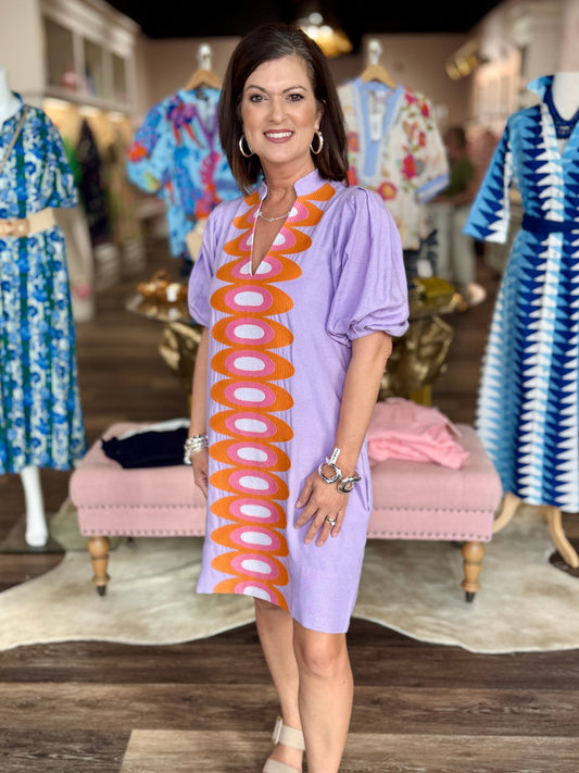 Emily McCarthy Dress purple and orange