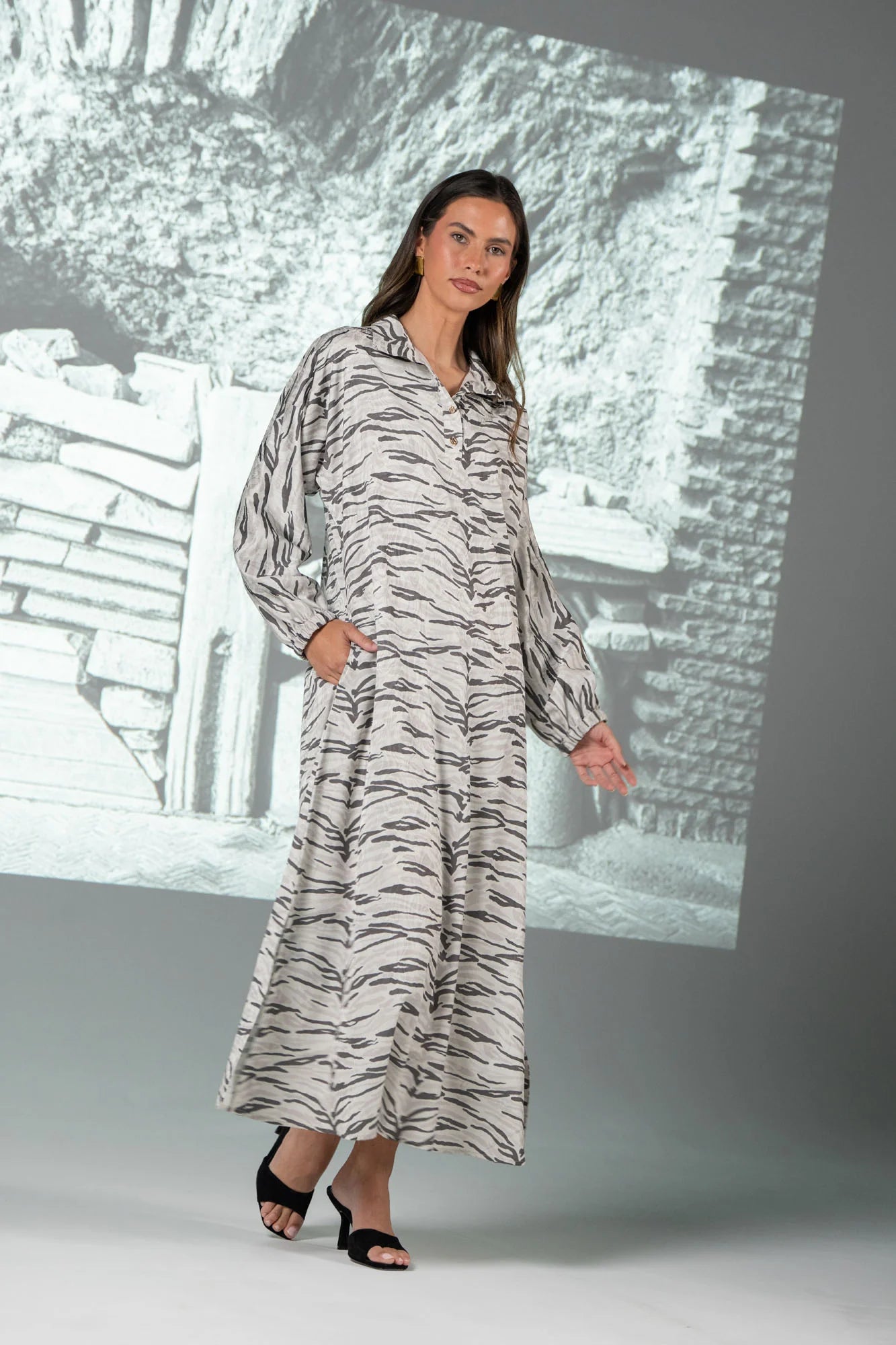 Emily McCarthy Poppy Maxi Dress Wild Marble