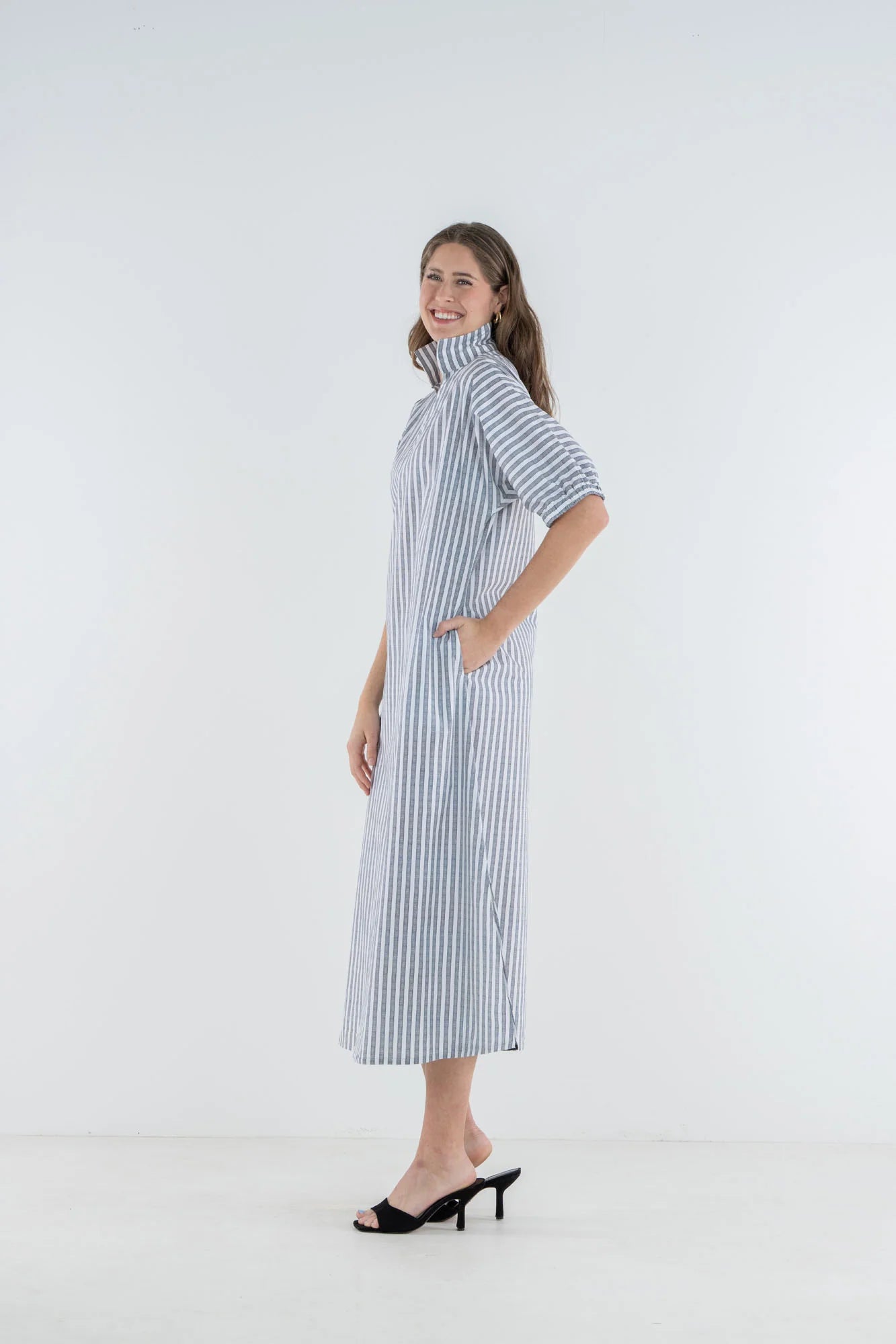 Emily McCarthy Poppy Maxi Black Stripe