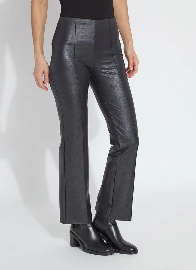 Lysse Foiled Vegan Leather Pant Black