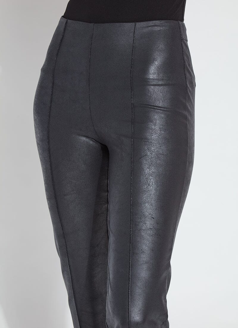 Lysse Foiled Vegan Leather Pant Black