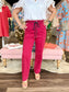 FDJ Suzanne Straight Crop Denim Lava Red