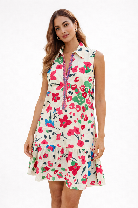 Maude Vivante Luna Dress Pink Tropics