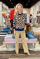 Charlie B Sweater Striped/Leopard