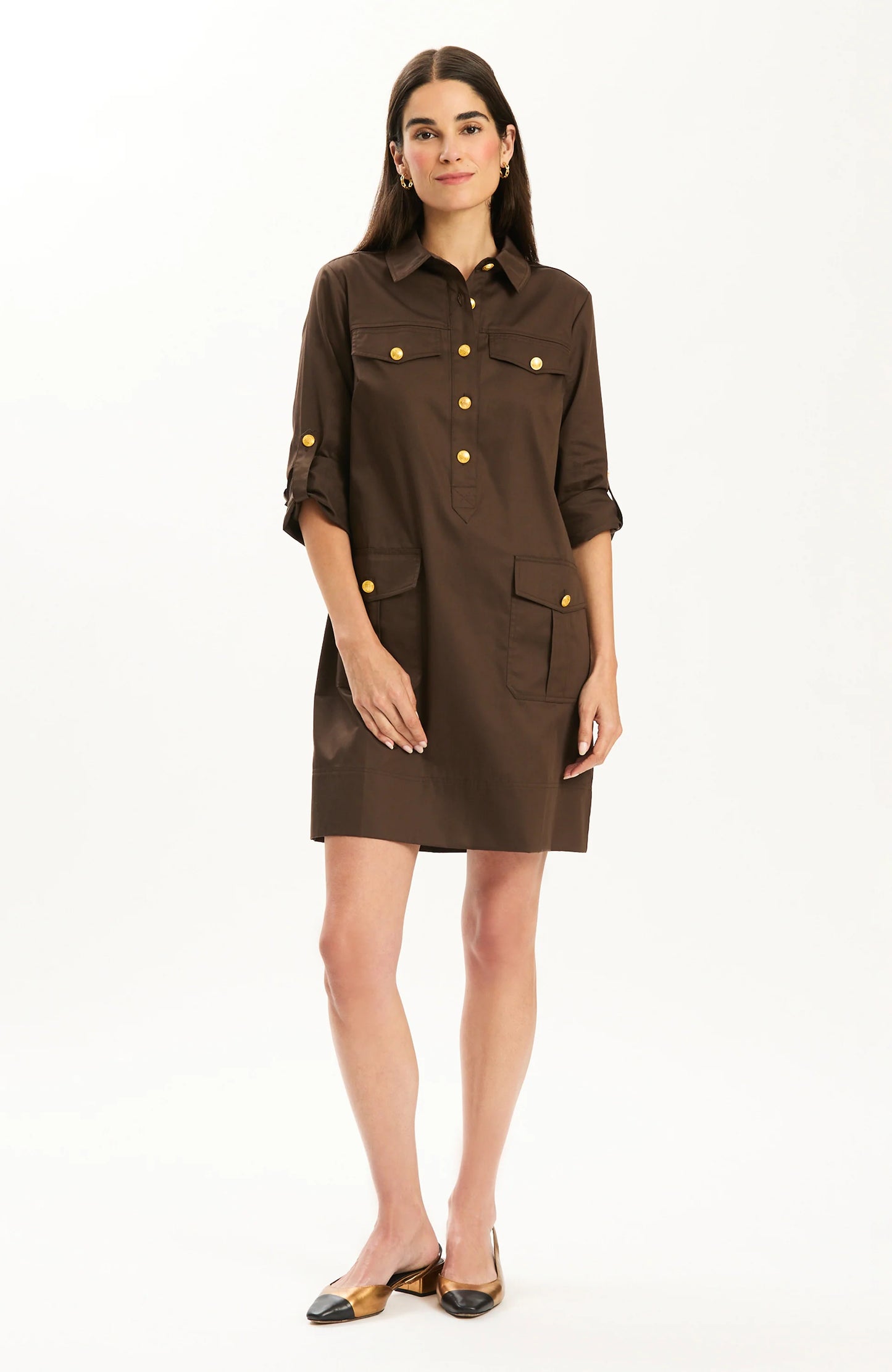 Tyler Boe Rory Shirtdress Demitasse