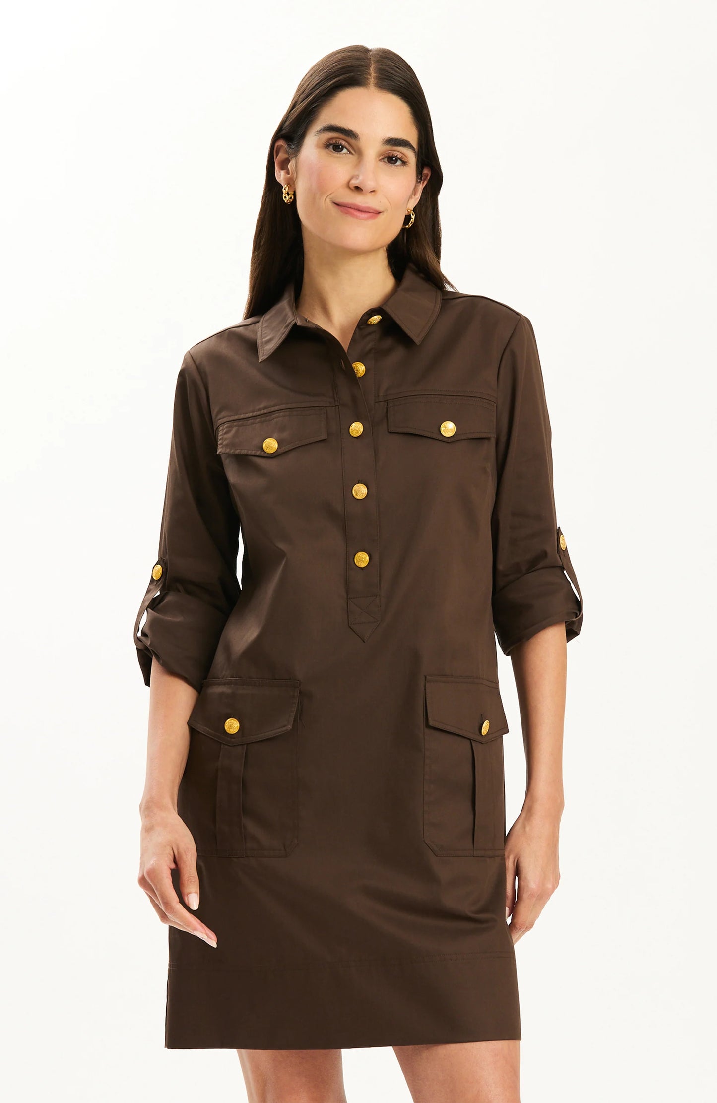 Tyler Boe Rory Shirtdress Demitasse