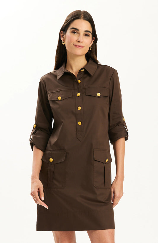 Tyler Boe Rory Shirtdress Demitasse