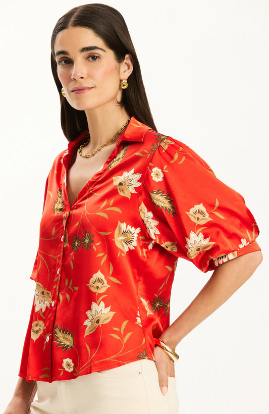 Tyler Boe Tara Floral Trails Top