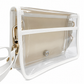 Orange Gingham Clear Stadium Bag With Tiger