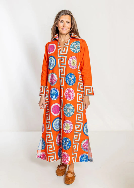 House of MBR Greek Revival Lana Shirt Dress Long