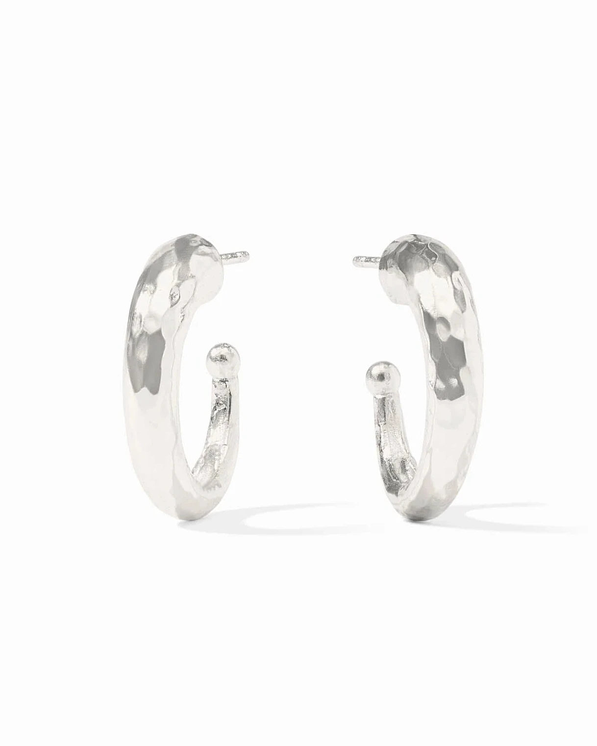 Julie Vos Hammered Hoop Silver