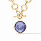 Julie Vos Honeybee Statement Necklace Iridescent Tanzanite Blue