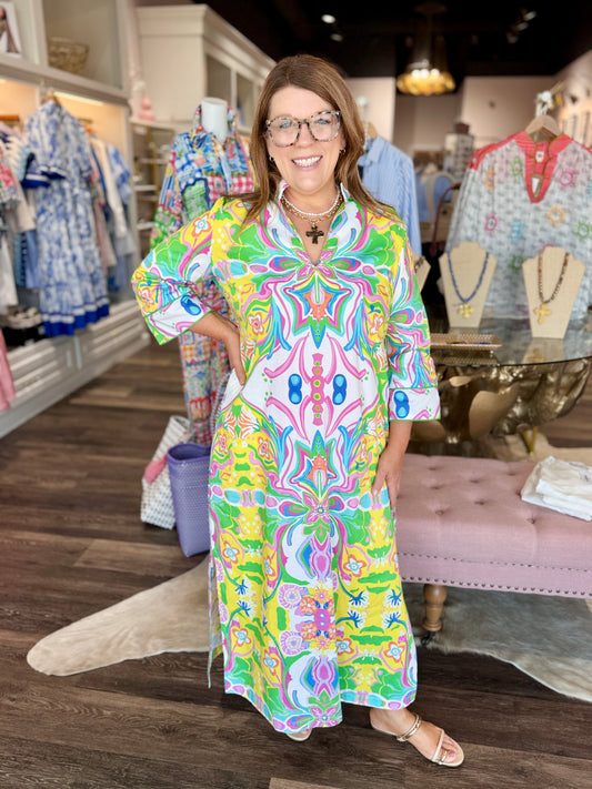 House of MBR Bardot Bouvier Long Dress Southern Girl Chi Women's Boutique Susan Shaw
