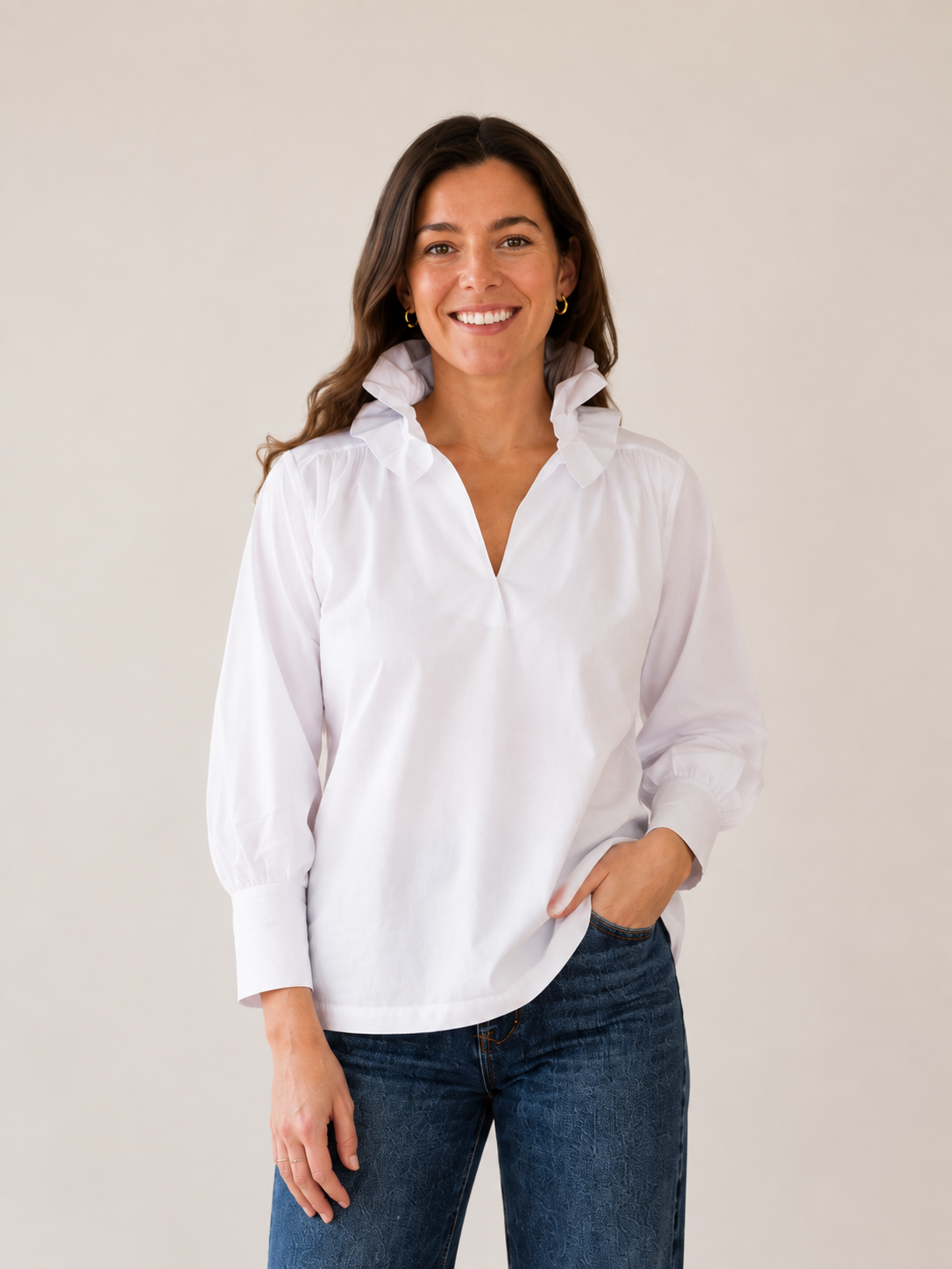 House of MBR Classic White Harper Estate Top