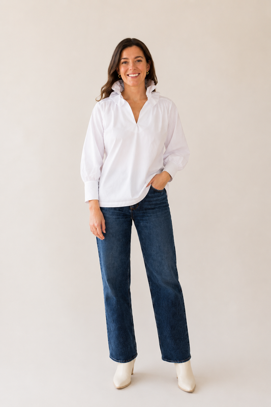 House of MBR Classic White Harper Estate Top