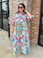 House of MBR Mint Chinois Shirt Dress Long