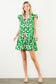 THML Abstract Pattern Dress Green