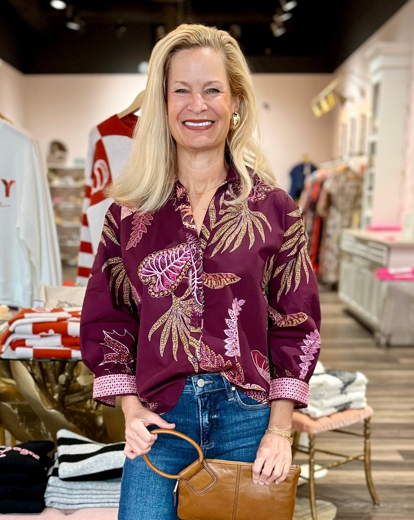 Maude Vivante Elsa Top Wine Flora