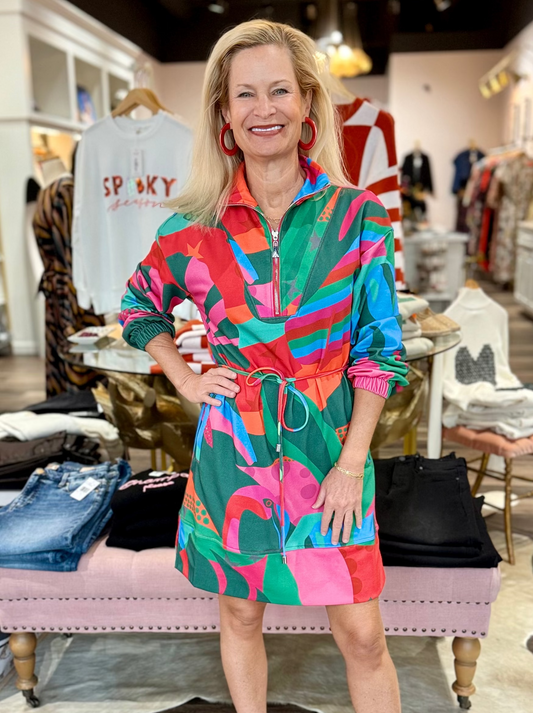 Alden Adair Logan Dress Tropical Jingle