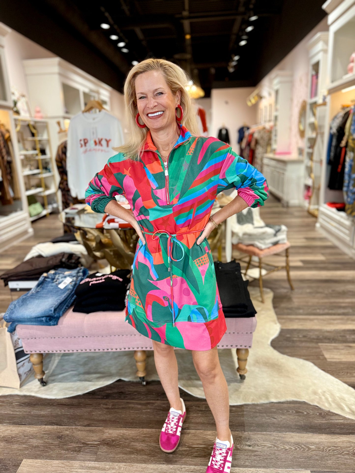 Alden Adair Logan Dress Tropical Jingle