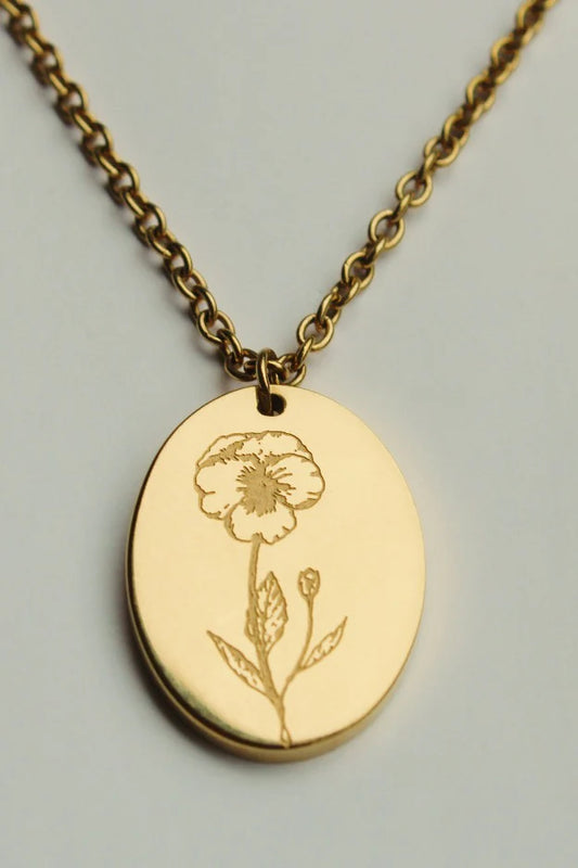 Birth Flower Necklace February Violet