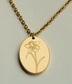 Birth Flower Necklace March Daffodil