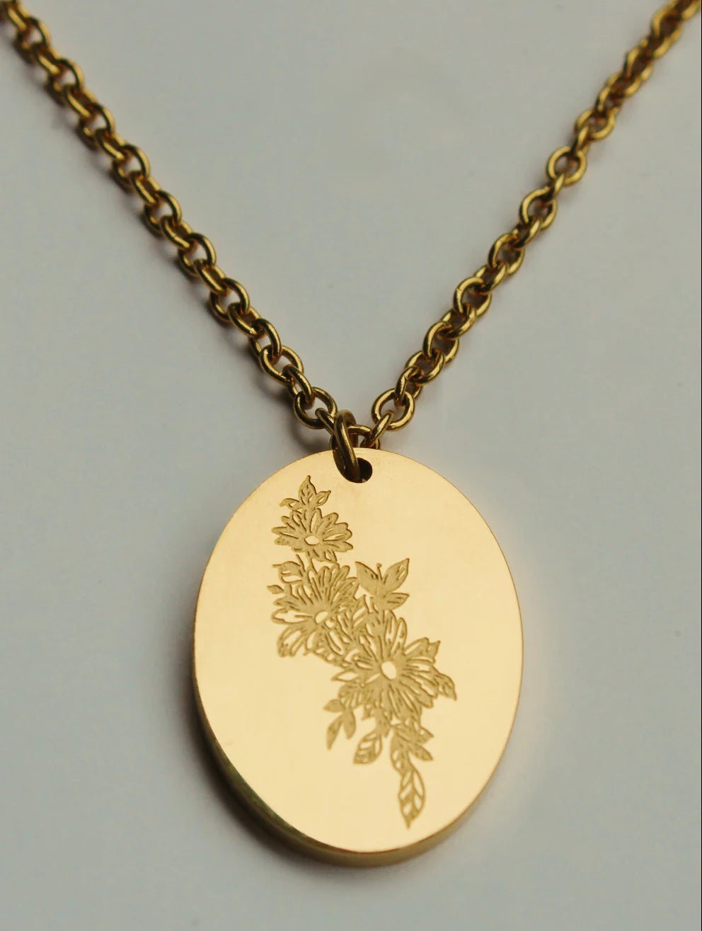 Birth Flower Necklace September Aster