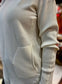 Long Sleeve Sweater with Back Eyelet Detail - Ecru
