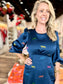 Vilagallo Navy Leopard Dress