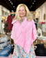 Extra Fuzzy Faux Fur Shawl Baby Pink
