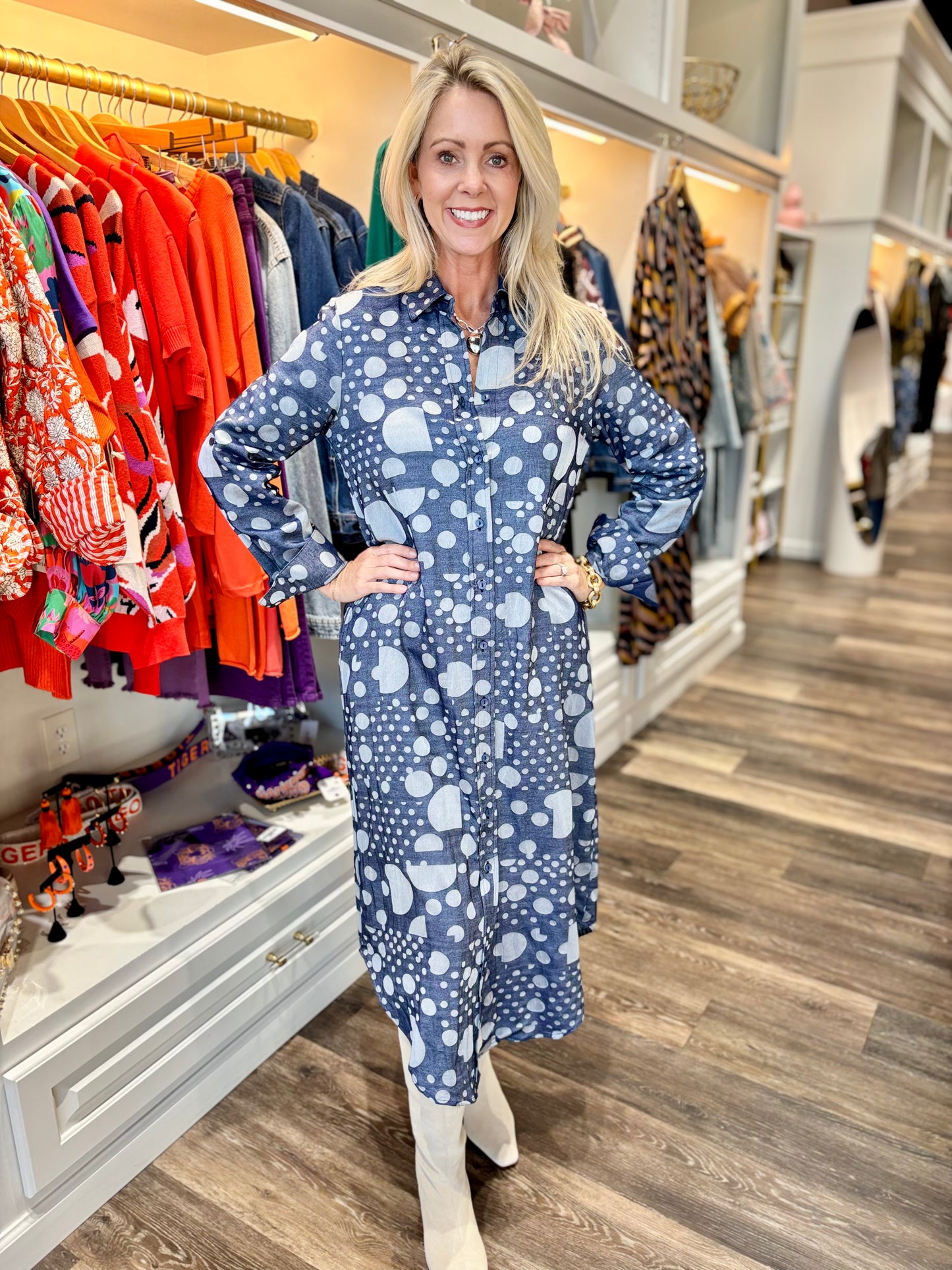 BOHO Chic Button Down Dress