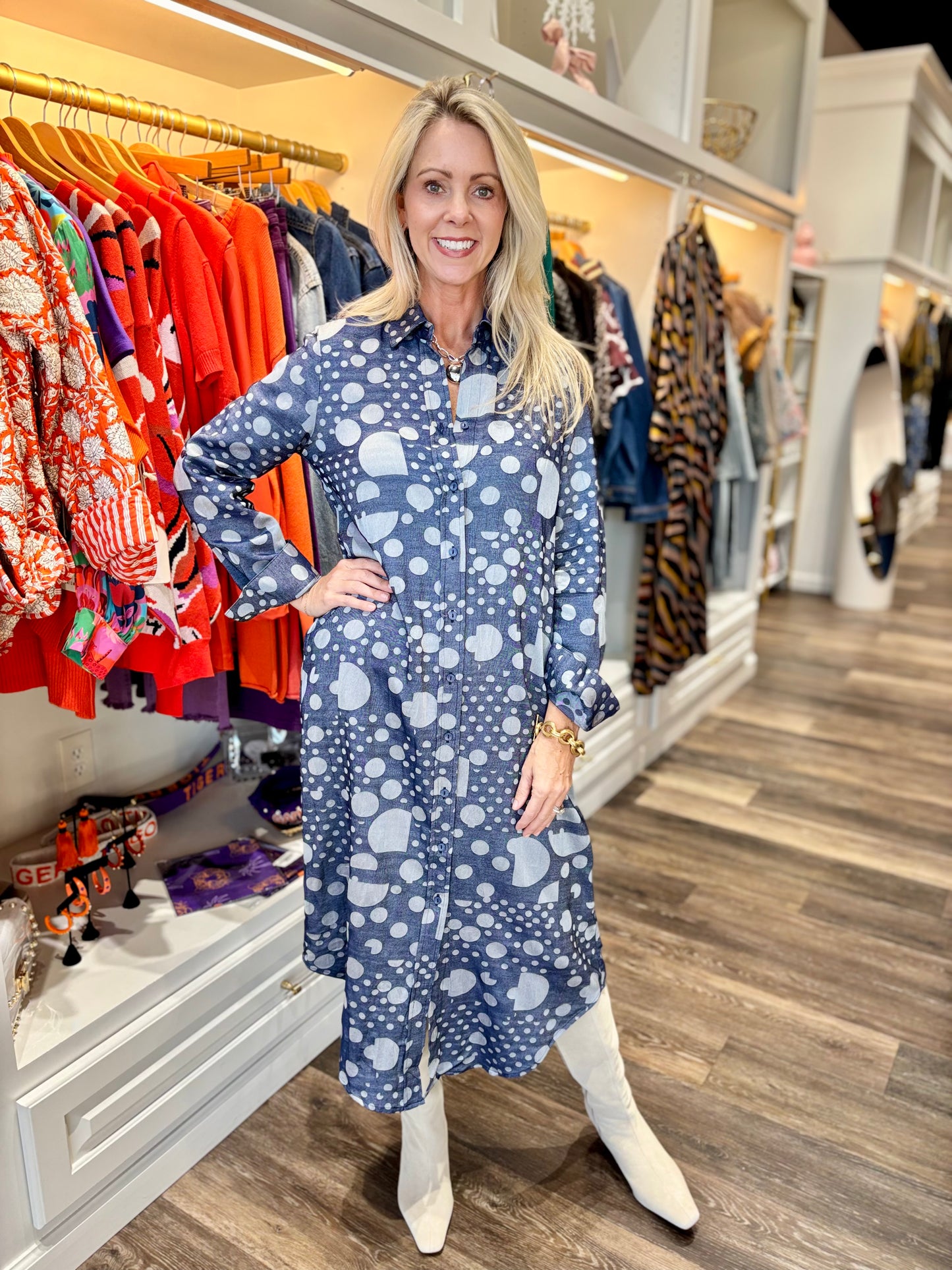 BOHO Chic Button Down Dress