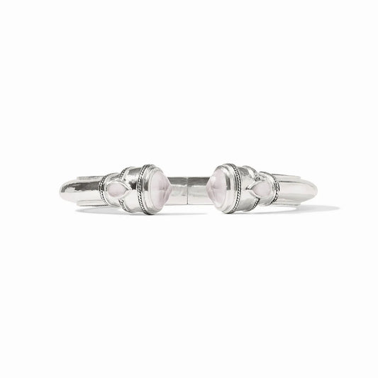 Julie Vos Cannes Demi Cuff Silver Iridescent Clear Crystal