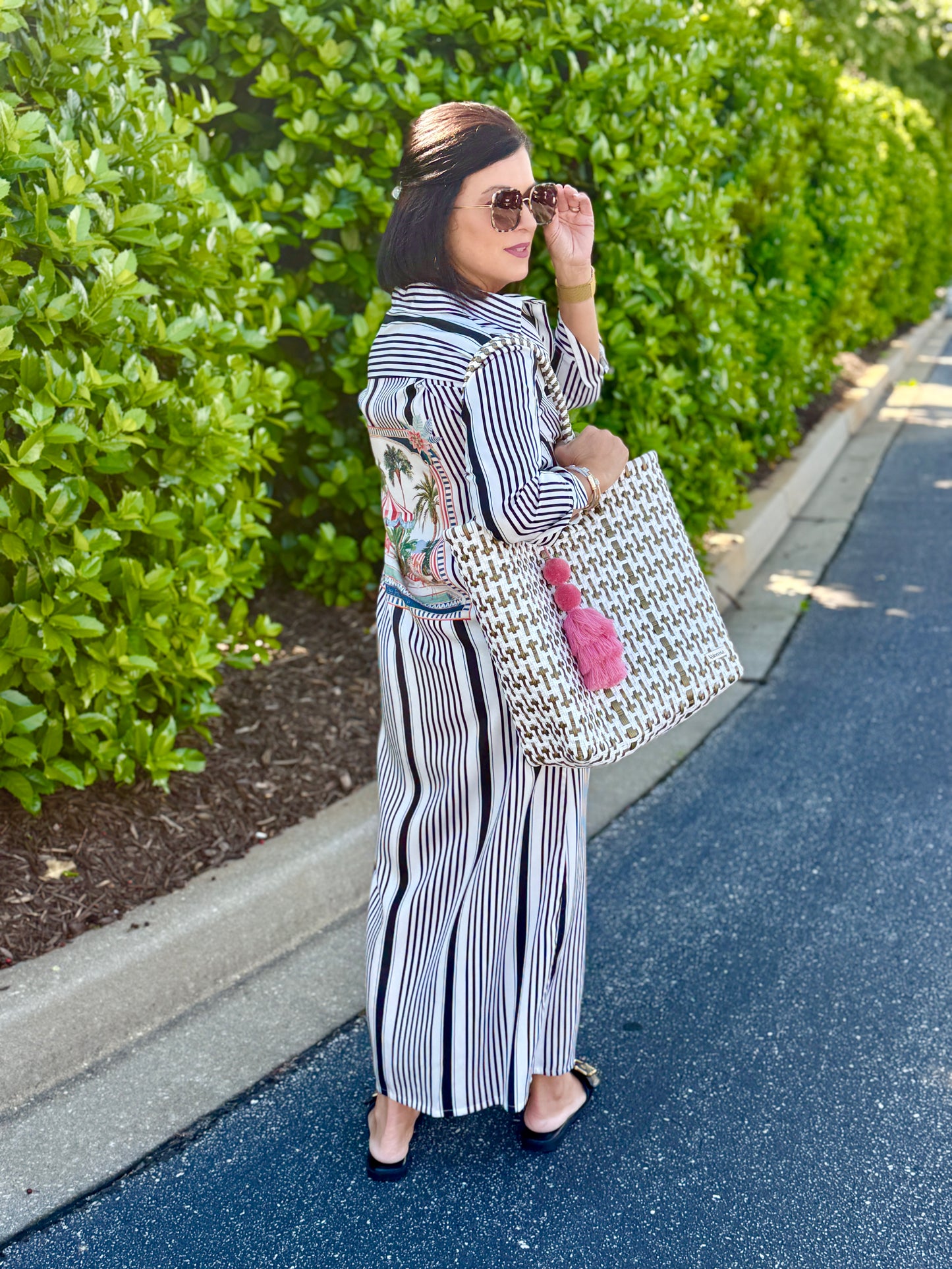 Vilagallo Striped Shirt Dress