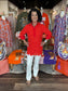 Jade Lace Tunic Flame