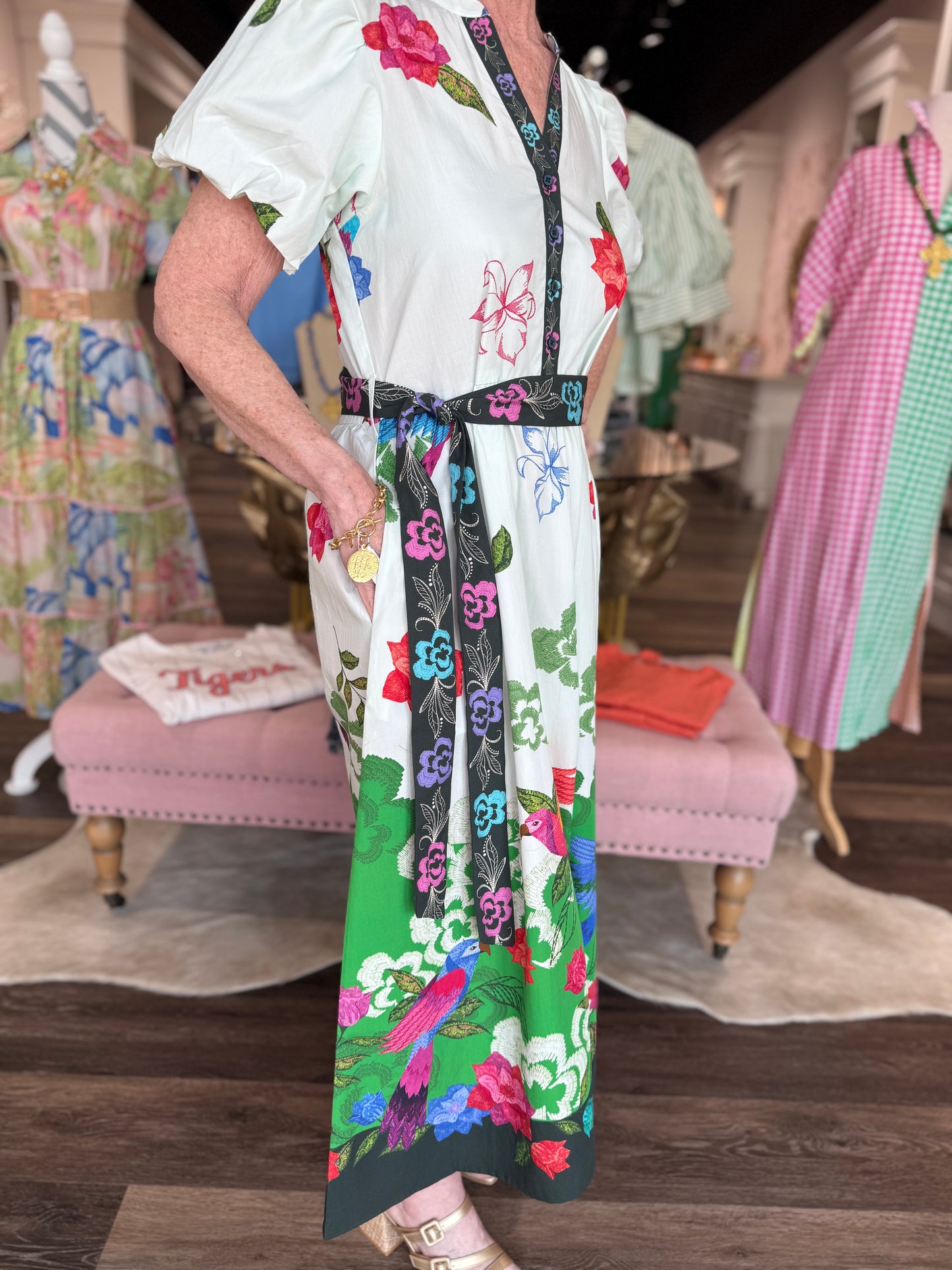 Maude Vivante Nova Dress Forest Flutter