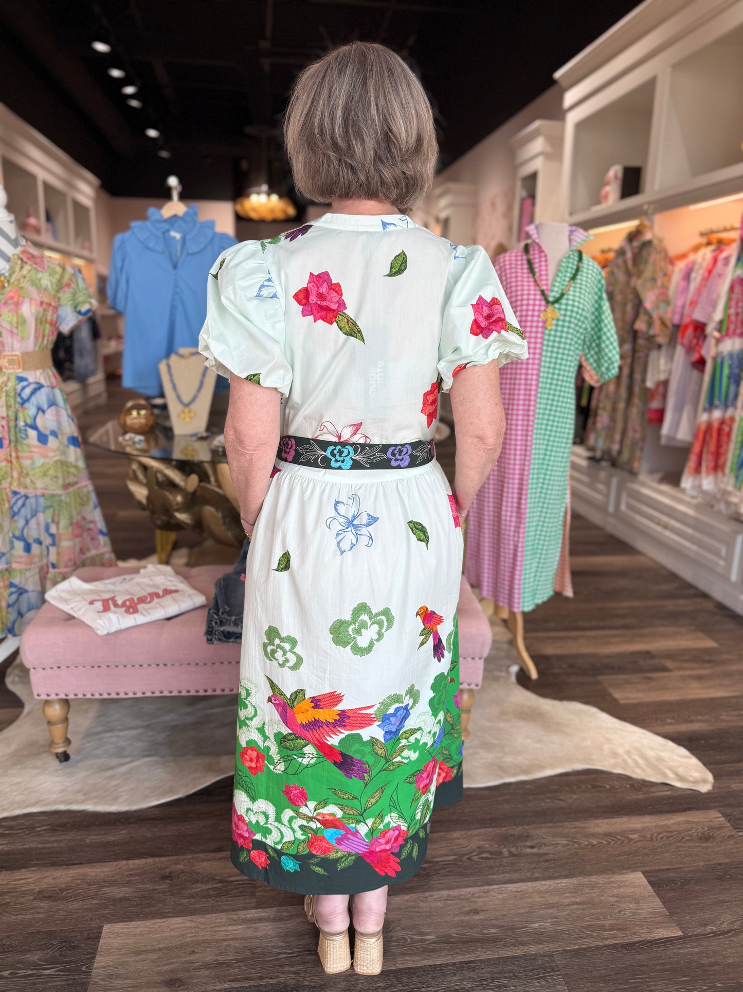 Maude Vivante Nova Dress Forest Flutter