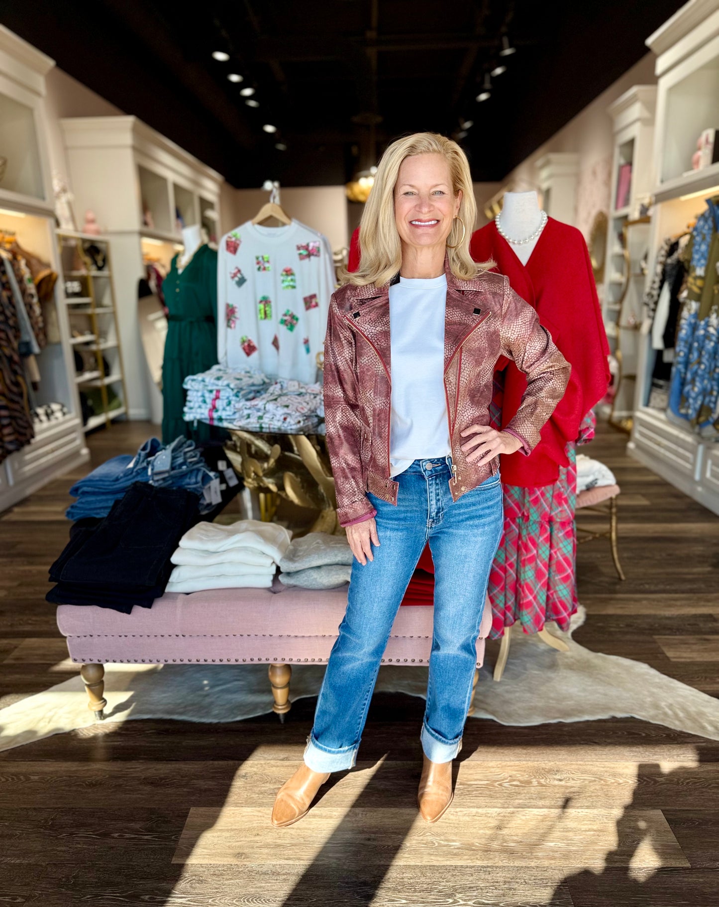 Vegan Leather Jacket Scarlet Snake