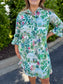 Vilagallo Greenhouse Multicolor Print Shirt Dress