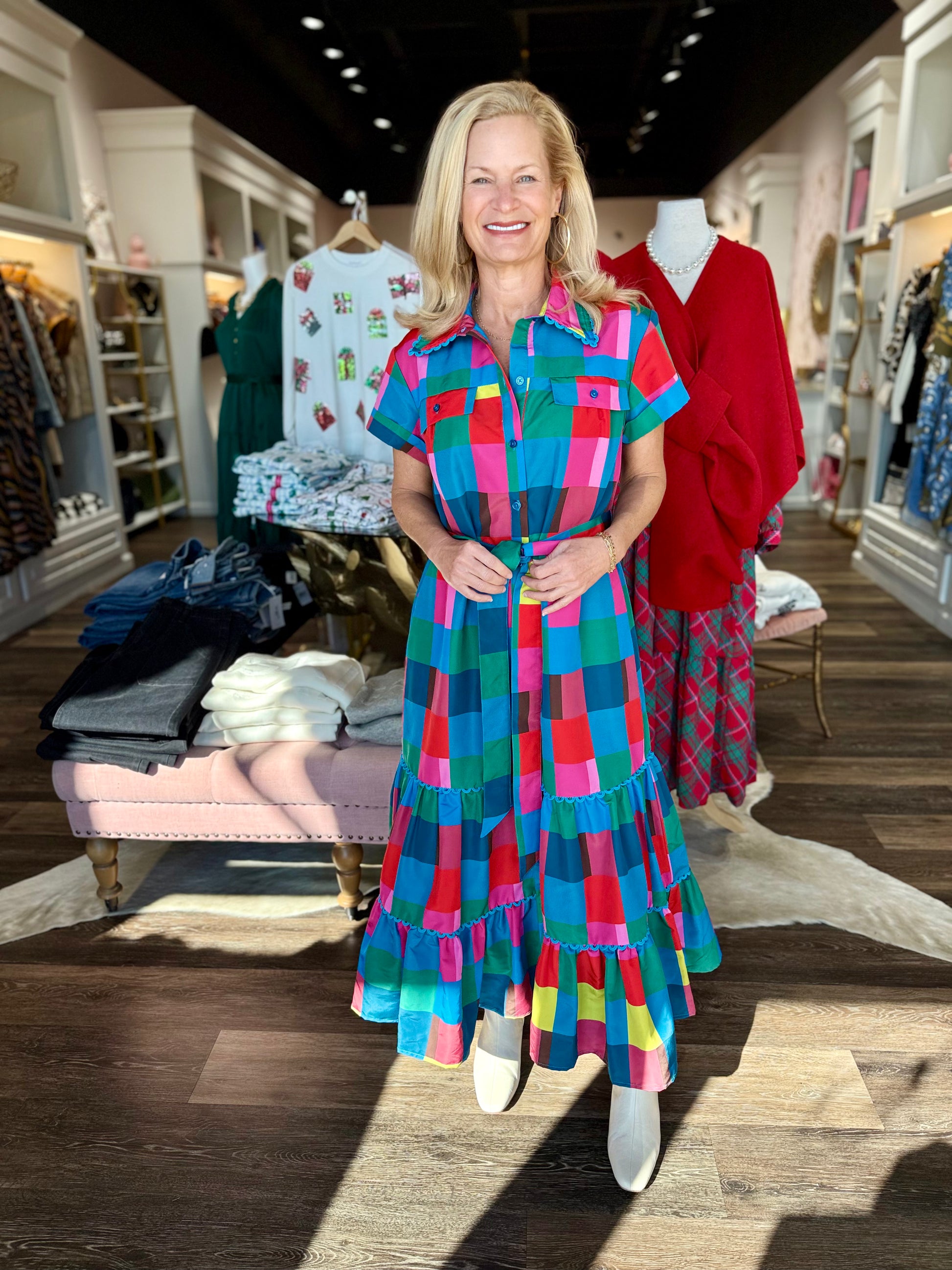 Alden Adair Rachel Dress Holiday Check Southerngirlchic Alden Adair Rachel Dress Holiday Check Southerngirlchic