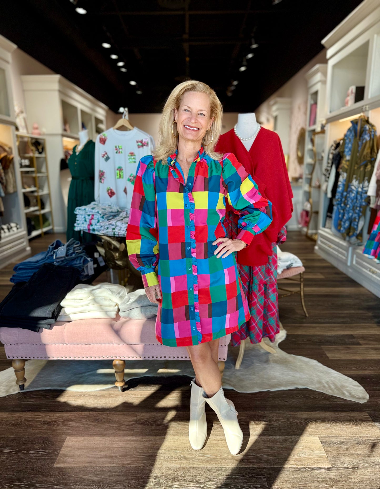 Alden Adair Nora Dress Holiday Check