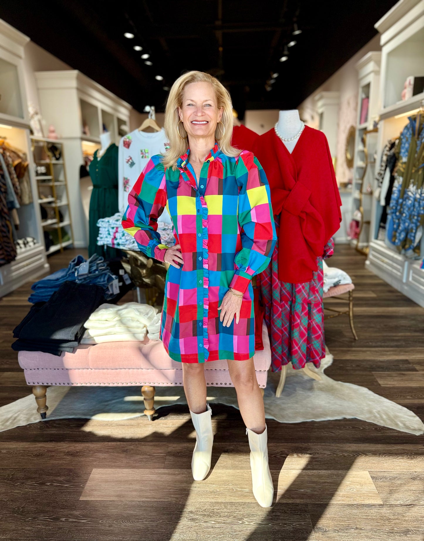 Alden Adair Nora Dress Holiday Check