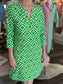 Jude Connally Megan Dress Sail Geo Grass Green