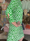 Jude Connally Megan Dress Sail Geo Grass Green