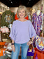 Crew Neck Batwing Sweater Lilac
