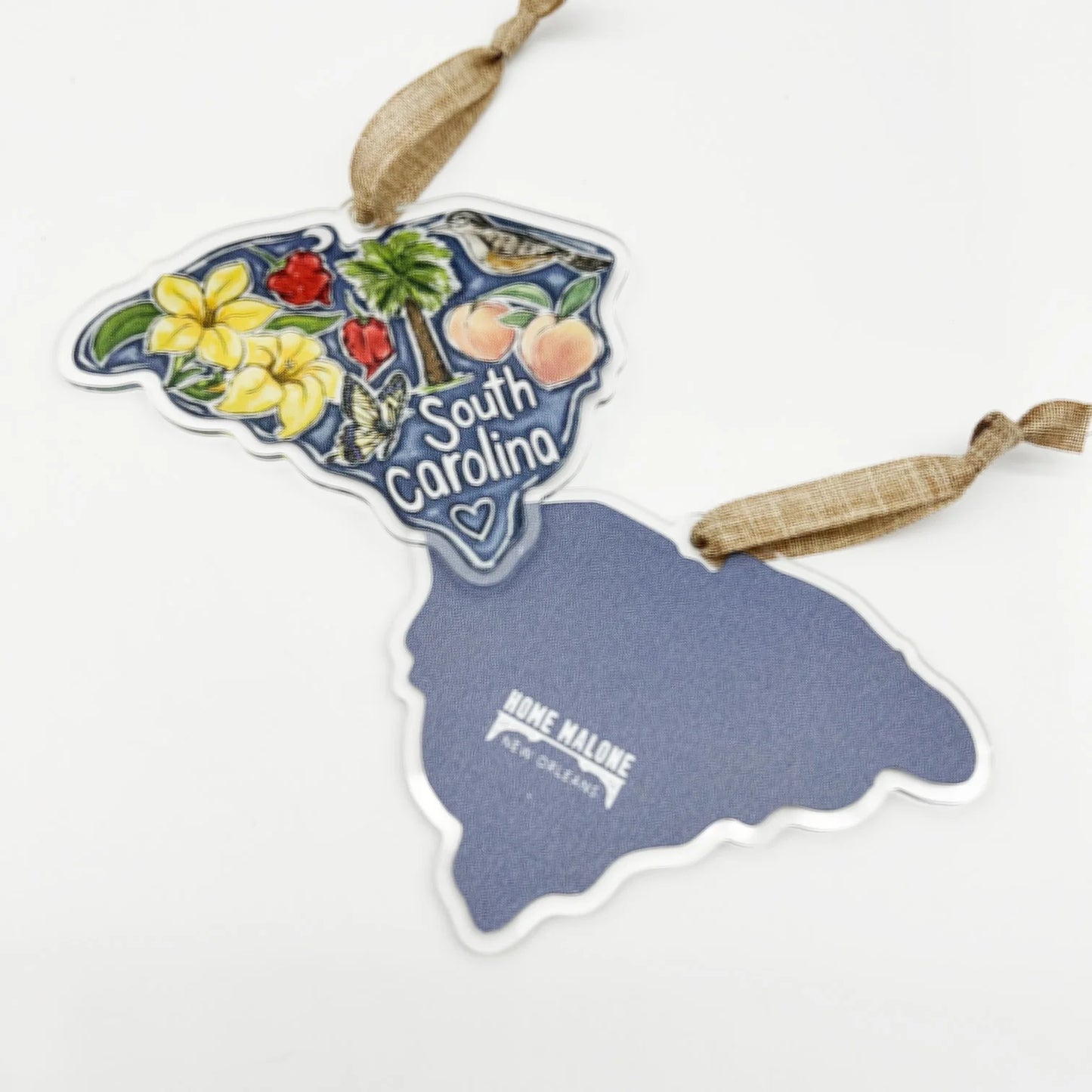 Acrylic South Carolina State Favorites Ornament