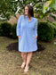 Jude Connally Finley Dress Pinstripe Periwinkle