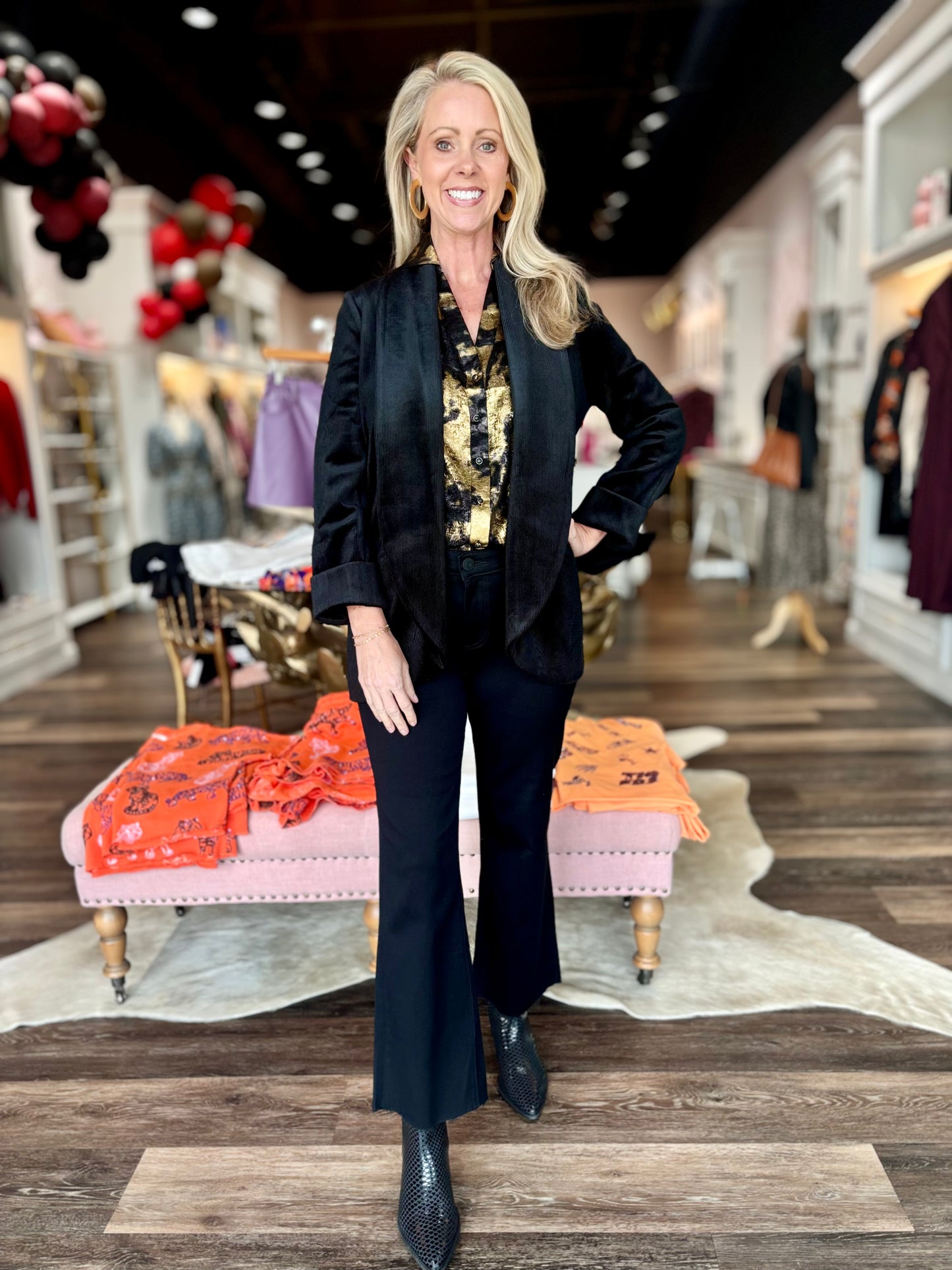 Traffic People Corrie Bratter Boyfriend Jacket Black