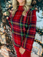 Plaid Sweater Red